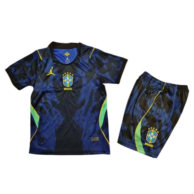 Brazil 2026 World Cup Away Kids Short Sleeve Kit & Jersey + Shorts Fan Version
