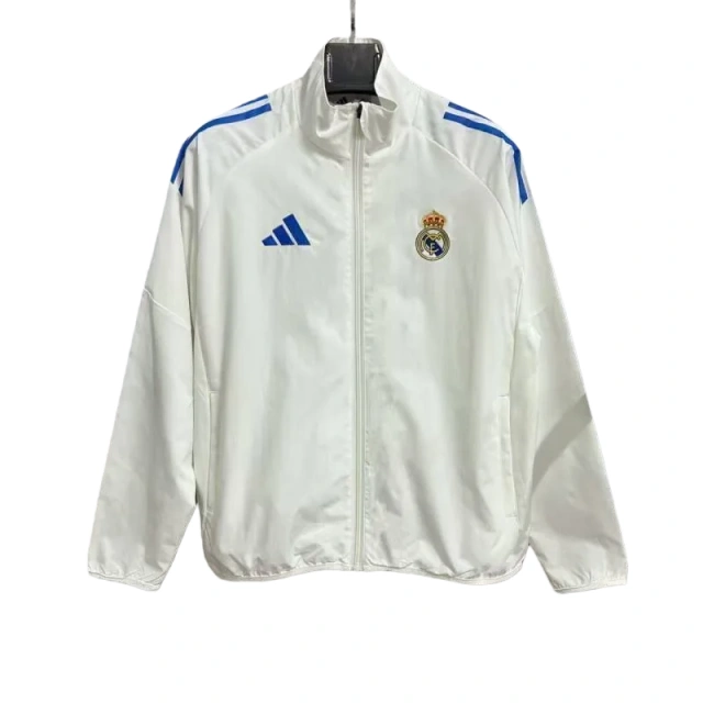 2025-26 Real Madrid Windbreaker lacket white