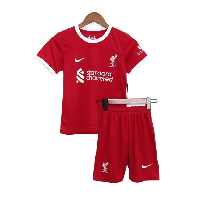 23-24 Kids Liverpool Home Jersey Kit