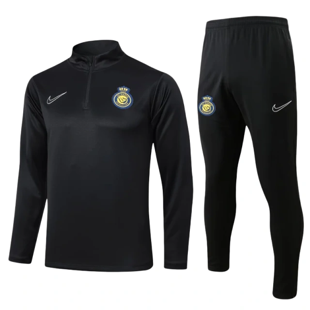 2024/2025 Al-Nassr Half-Pull Training Suit Black Football Shirt