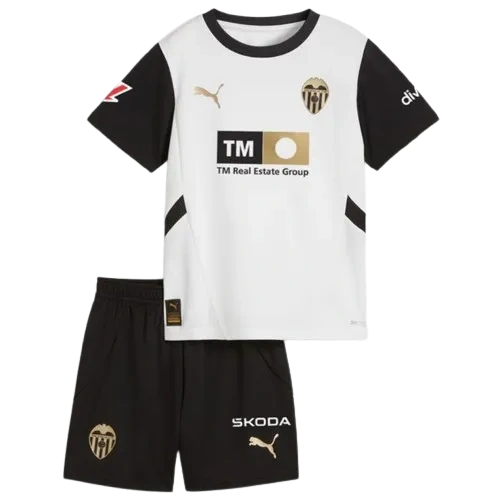 Kids Valencia Home Kits(Jersey+Shorts) 2024-25
