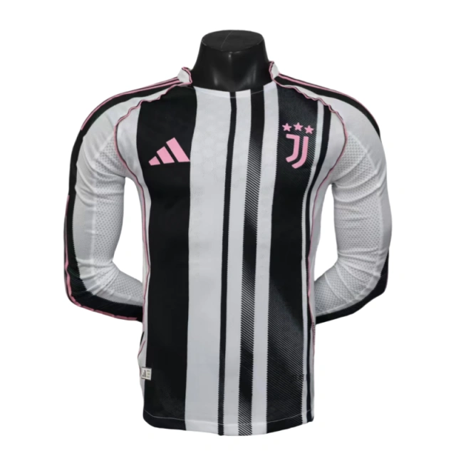 Juventus Long Sleeve Jersey Home Football Shirt 2025-26-Player version