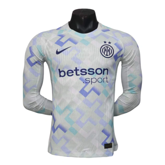 Inter Milan Away Shirt SOccer Jersey Long Sleeve Player Version 25-26