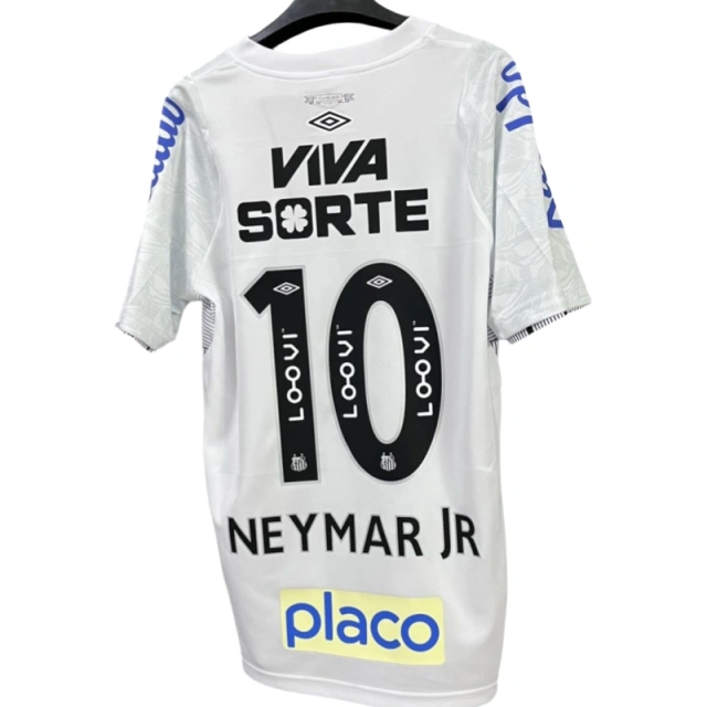 Brazilian Neymar Santos Football Club home jersey 24-25