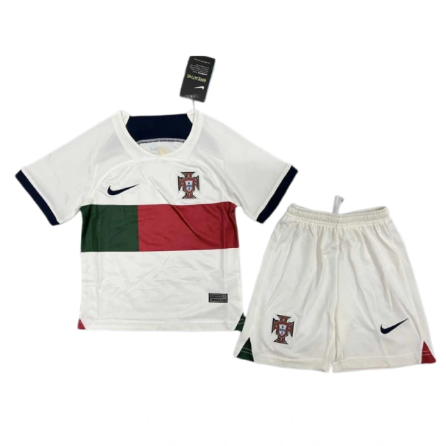 2022 Portugal Away Retro Kids Football jersey Kit