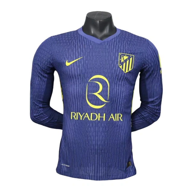 Atletico Madrid Away Long Sleeve Soccer Jersey 2025-26