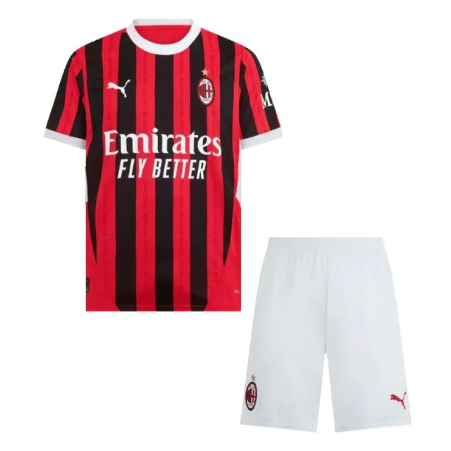 Kids AC Milan Home Jersey Kit 2024-25 Youth Apparels