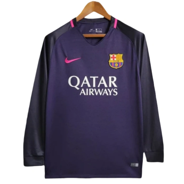 Barcelona Retro Long Sleeve Away Football Shirt 2016-17