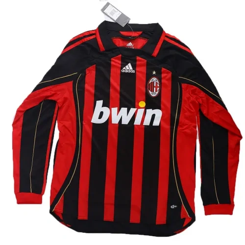2006-07 AC Milan Retro Jersey Home Long Sleeve