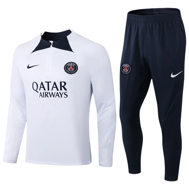 2024/2025 Paris Saint-Germain Half-Pull Training Suit White Football Shirt