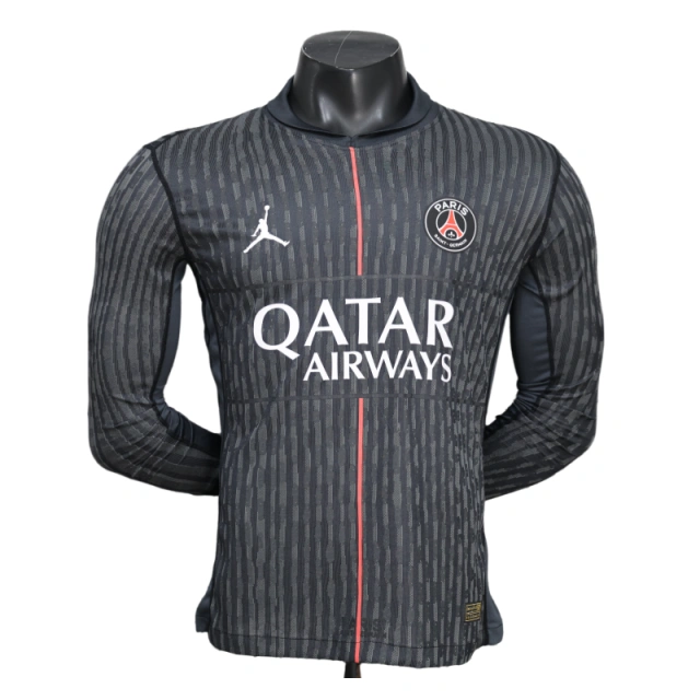 PSG 2025-26 4th Away Long sleeved Football jersey Player version