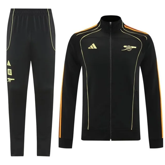 25-26 Arsenal UPB Black Football Tracksuits Long Jacket Suits