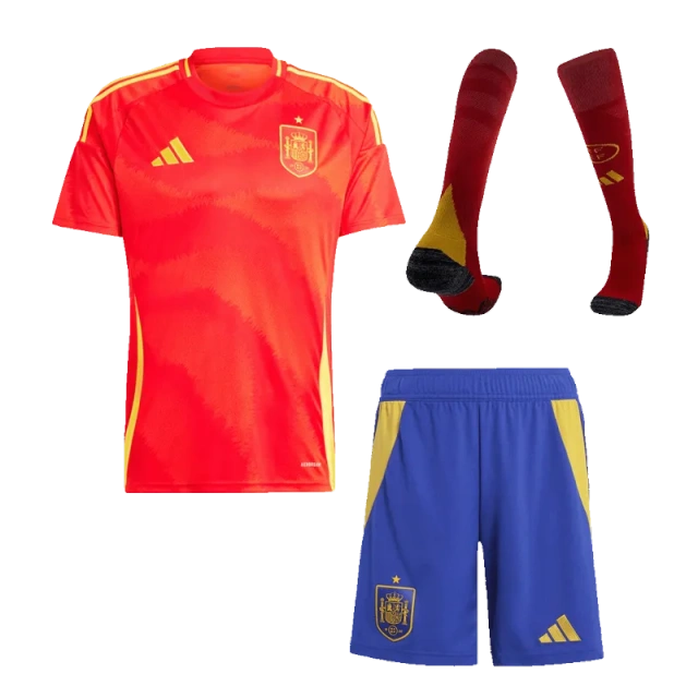 Spain Home Whole Kit(Jersey+Shorts+Socks) Euro 2024