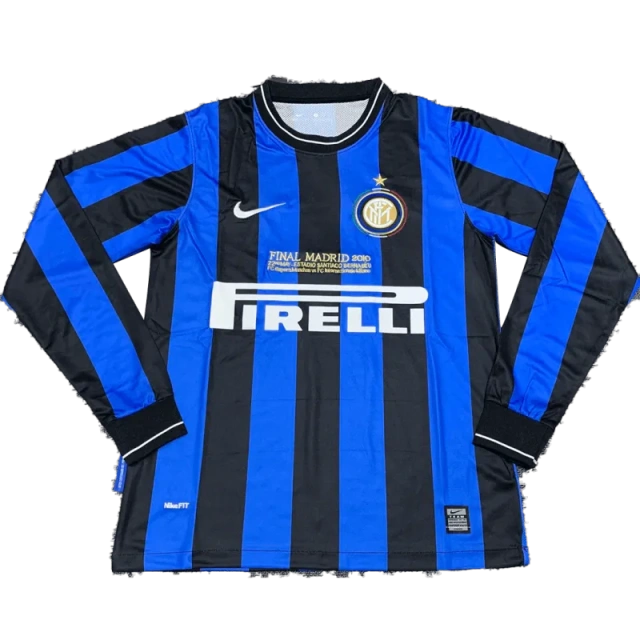 09-10 Inter Milan UCL Final Retro Home Long Sleeve Jersey