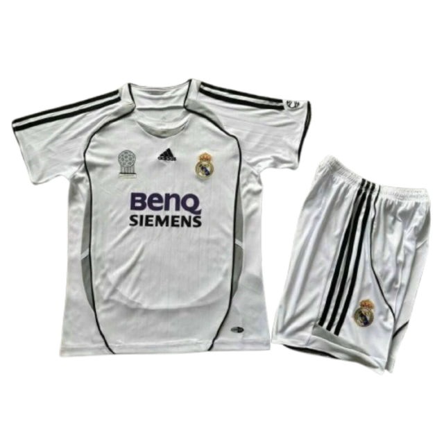 Real Madrid 06-07 Home Retro Kids Kits Youth Apparels Sport Jersey