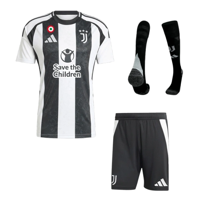 2024-25 Juventus Home Custom Full Soccer Kit -Save The Children