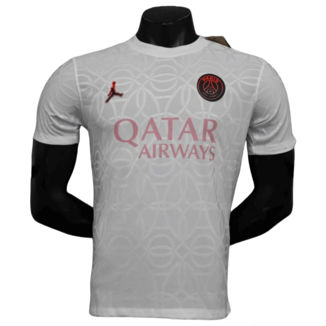 25-26 PSG Player Version Academy Pro Pre-Match White Jersey Customized team emblem stars