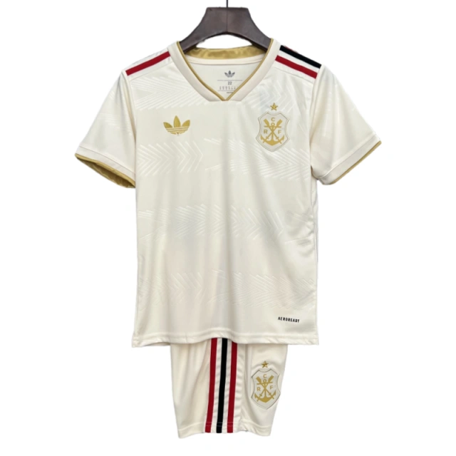 25-26 Flamengo Third Away Kid Kit Soccer Shirt Fan edition