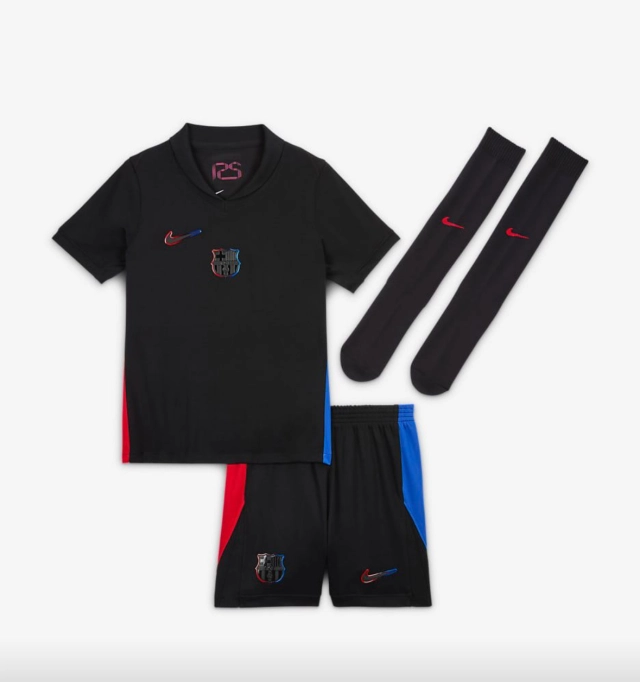 2024/25 Kids Barcelona Home Full Kit(Jersey+Shorts+Socks) - Logo Without Text