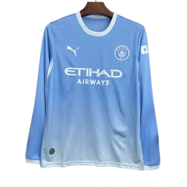Manchester City 2026-27 Home Long Sleeve Football Jersey Fan Version