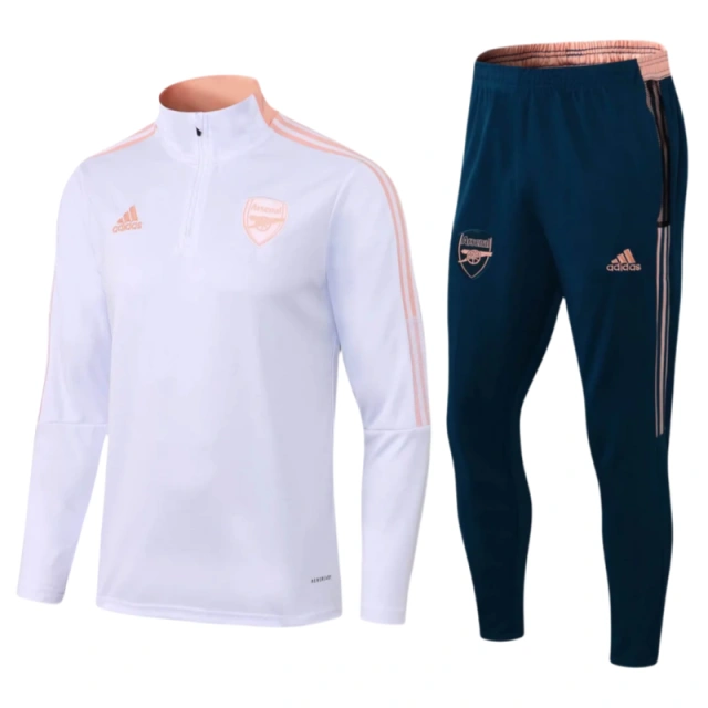 Arsenal Half-Pull Training Suit White Football Shirt 2021/2022