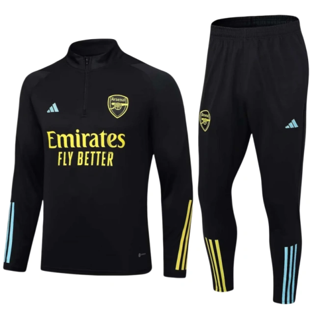 Arsenal Half-Pull Training Suit black Football Shirt 2023/2024 Kits