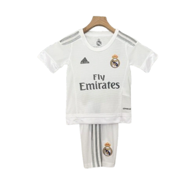 Real Madrid 15-16 Home Retro Kids Kits Children Sets Football Jersey