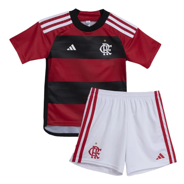 Kids CR Flamengo 2023/24 Home Jersey Kit Replica