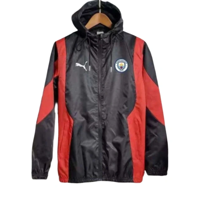 Manchester City Jersey Windbreaker Black-red 2023/2024