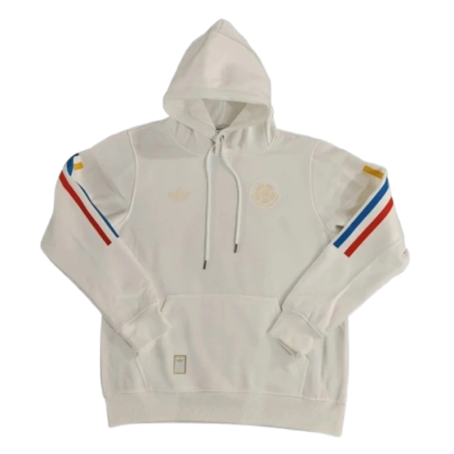 Colombia Nation 2024 100th Anniversary White Hoodie Jacket