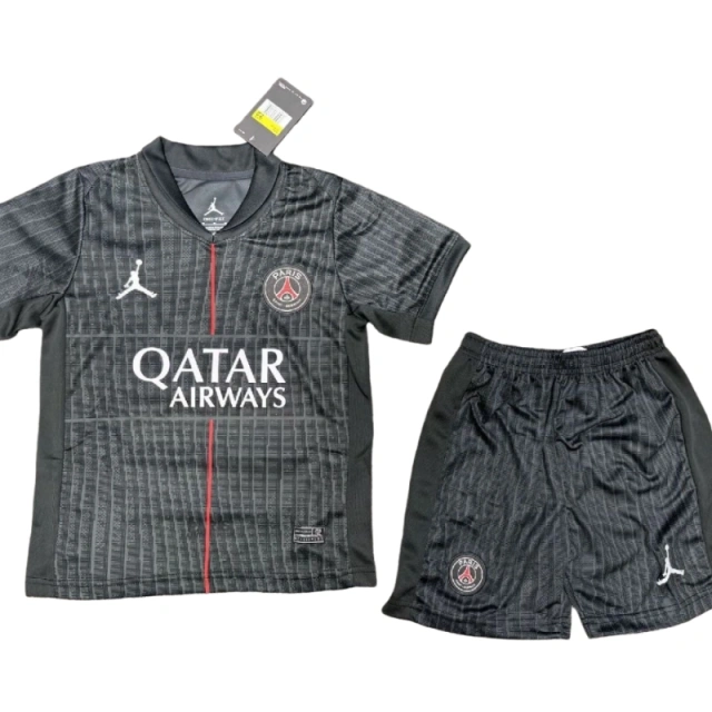 PSG 2025-26 4th Away Kids Football jersey Kit Fan version