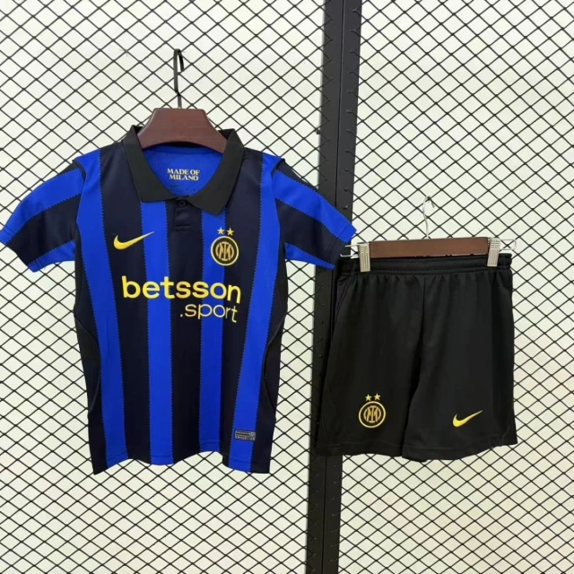 Inter Milan Soccer Jersey Home Kids Kit Jersey+Shorts 2026/27