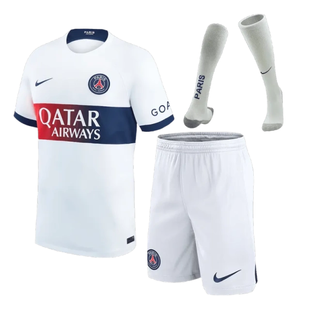 23-24  PSG Away Whole Kit Jersey+Shorts+Socks
