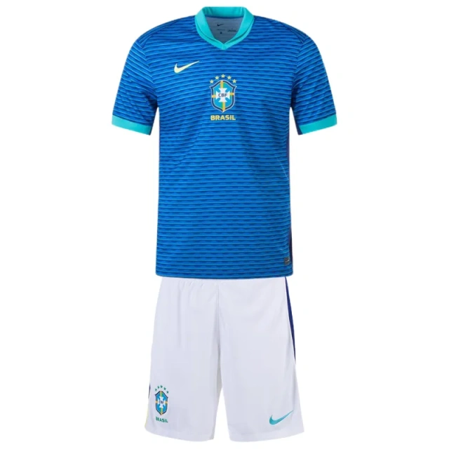 Kids Brazil Away Kit Copa America 2024 Youth Apparels