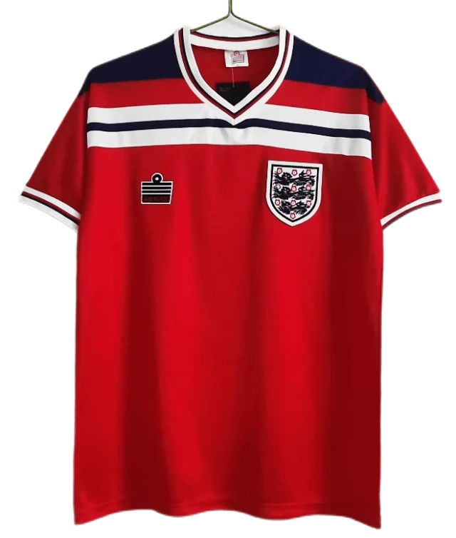 1982 England Retro Soccer Jersey Away Replica