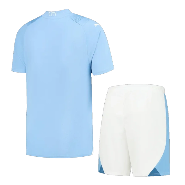 2023/24 Manchester City Home Jersey Kit(Shirt+Shorts)