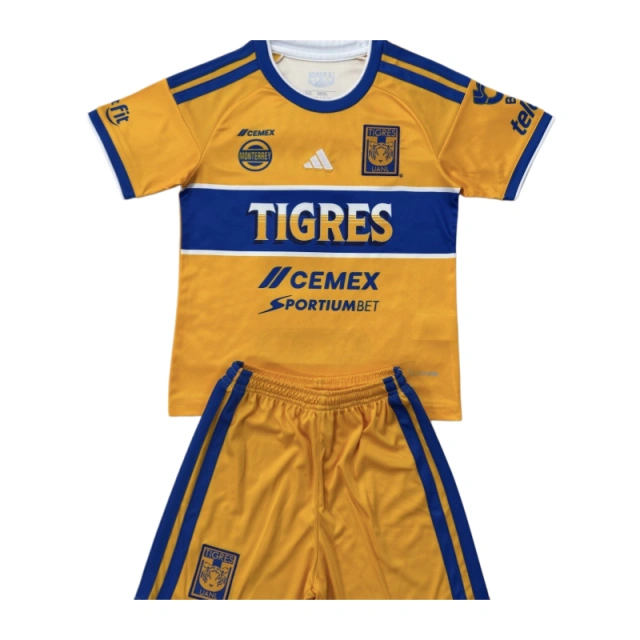 Tigres UANL 2026-27 Home Kids Soccer Jersey Kit Fan version