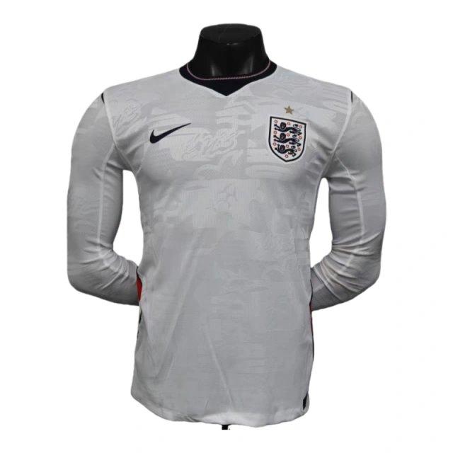 2026 England World Cup Home  Long Sleeve Soccer jersey Player version