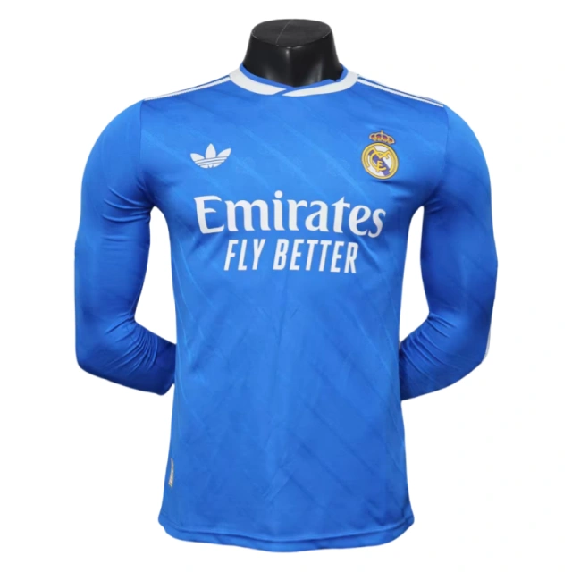 Real Madrid Third Away Long Sleeve Football Shirt 2025-26 Player version