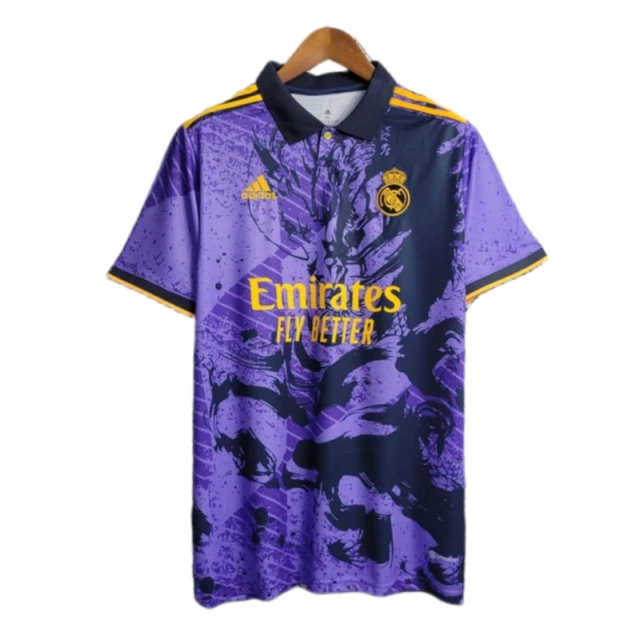 23-24 Real Madrid Chinese Dragon Purple Football Shirt