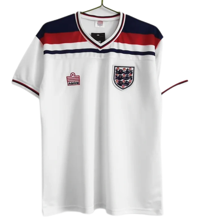 1982 England Retro Soccer Jersey Home Replica