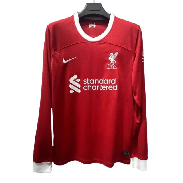 23-24 Liverpool Home Long Sleeve Jersey