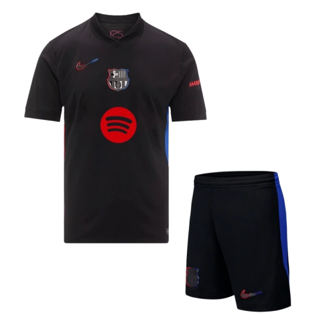Barcelona Away Soccer Uniform Kits 2024-25 - Spotify Logo Without Text