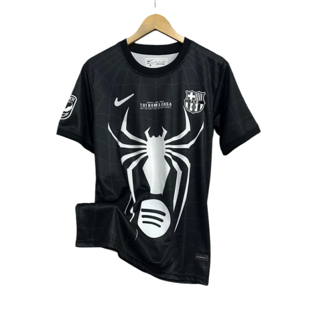 Barcelona 2026-27 season Black Spider Man special edition football jersey - fan version