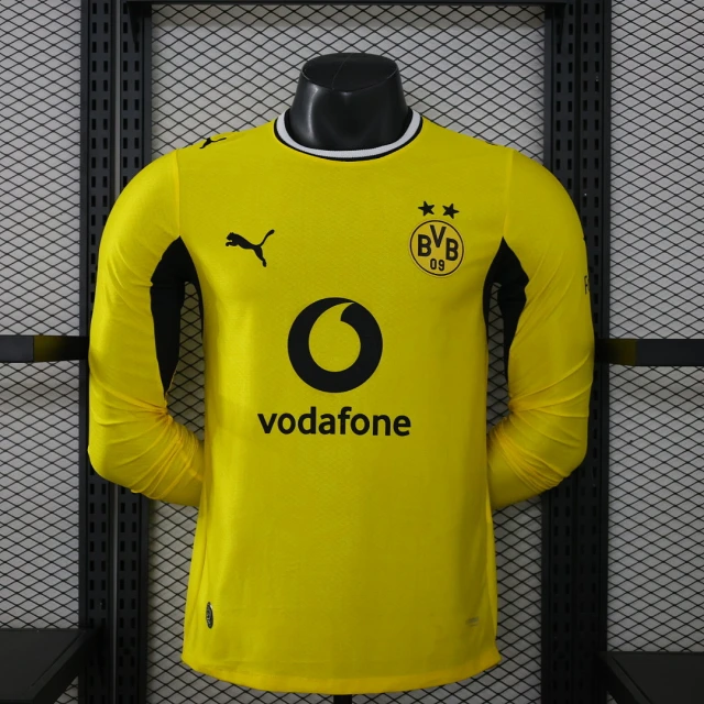Borussia Dortmund Authentic Home Long Sleeve Football Shirt 2026/27
