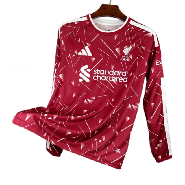 Liverpool 2026-27 Home Long Sleeve Football Jersey Fan Version