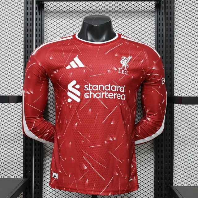 Liverpool Authentic Football Jersey Home Long Sleeve Shirt 2026/27