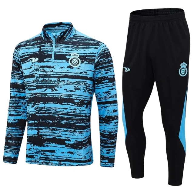 2024/2025 Al-Nassr Half-Pull Training Suit Blue Black Football Shirt
